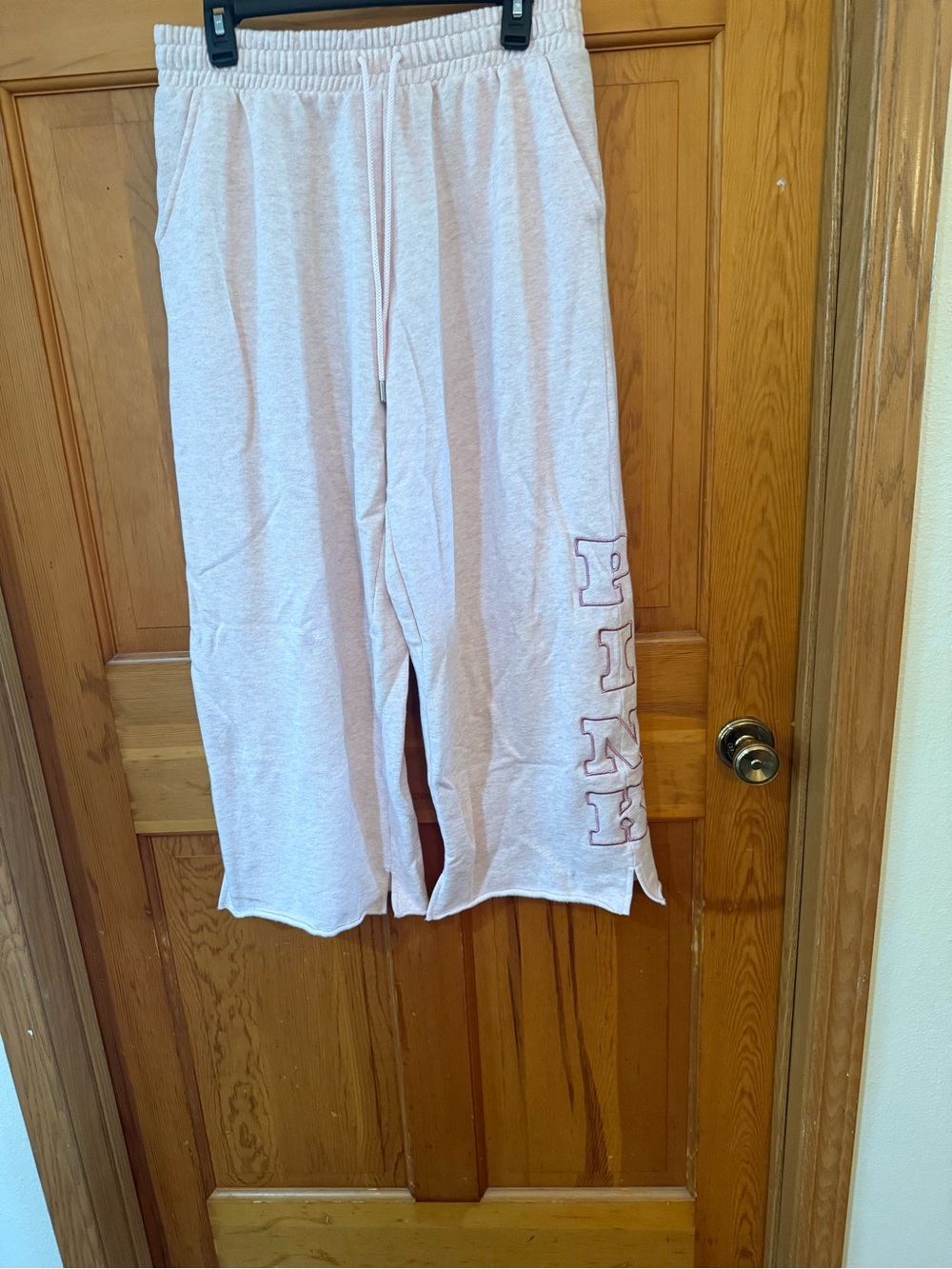 PINK Victoria's Secret Light Pink Wide Leg Lounge Pants